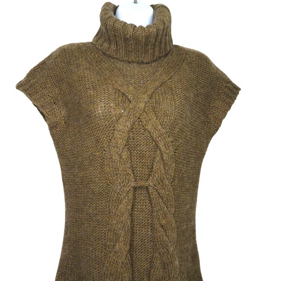 I.A. Studio Womens Cable Knit Turtleneck Sweater Dress M Acrylic Wool Italy - Picture 3 of 14